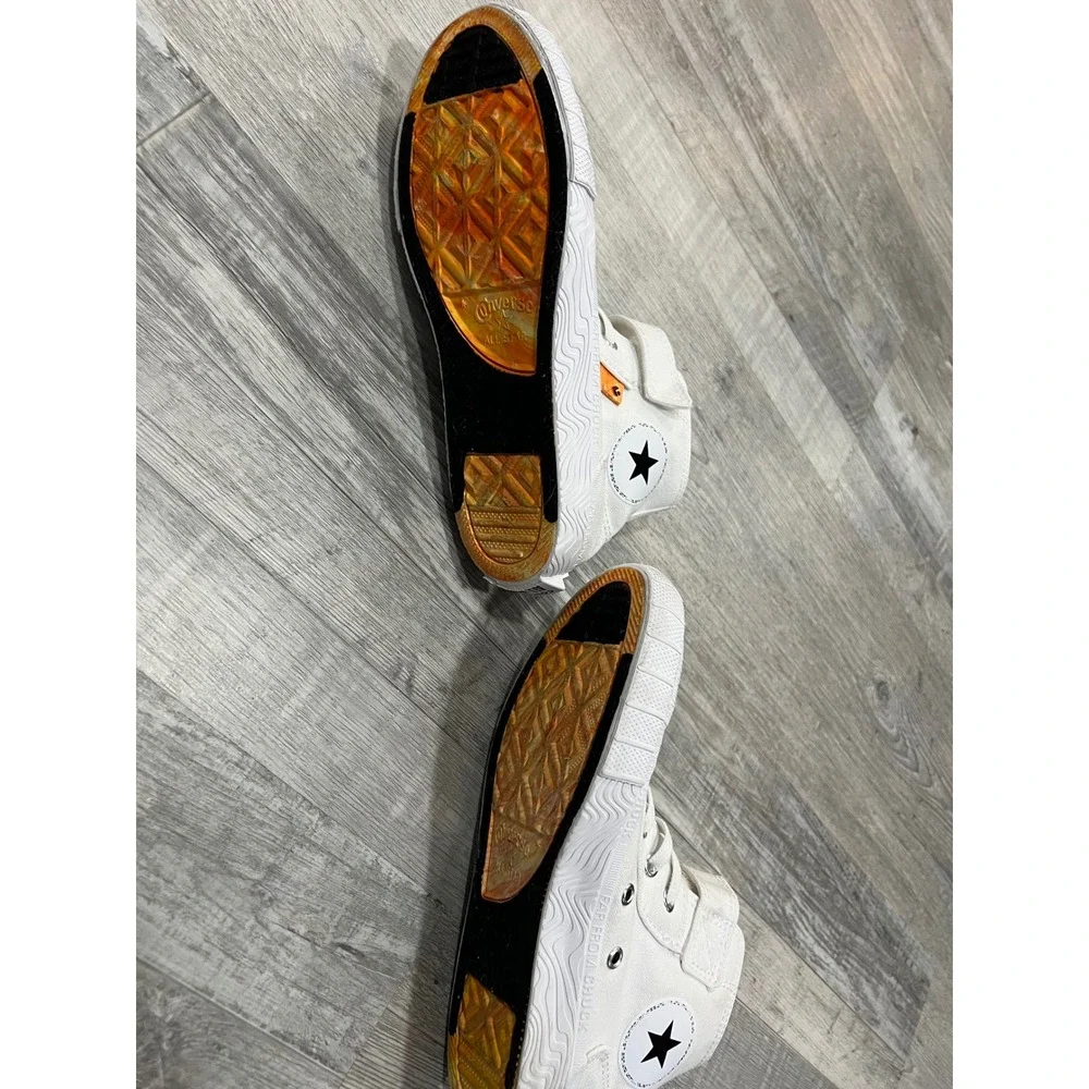 Converse‎ Not A Chuck Hi Top White Orange Youth Sneakers Size 2
